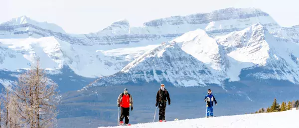 Snowshoeing Lake Louise Ski Resort Canadian Rockies Alberta