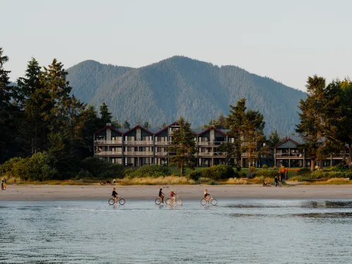 Tin Wis Resort Vancouver Island BC Bikes on beach