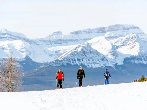 Snowshoeing Lake Louise Ski Resort Canadian Rockies Alberta