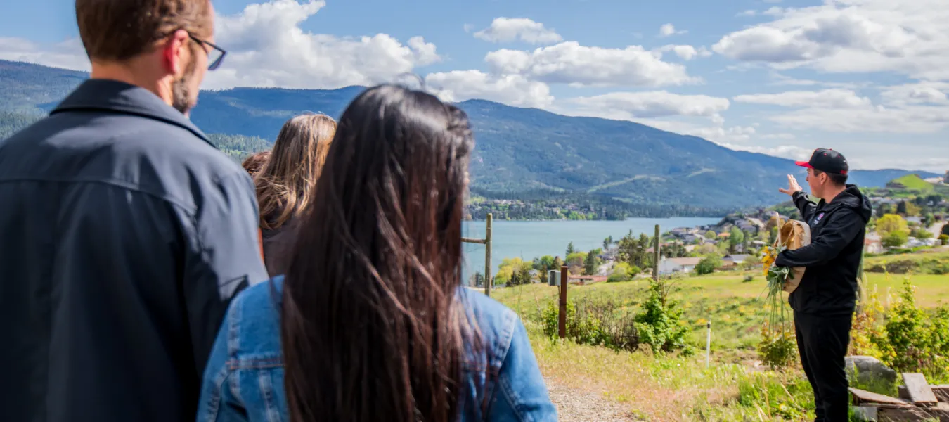 Vernon BC views at Kalamalka Garden Indigenous Garden Okanagan College
