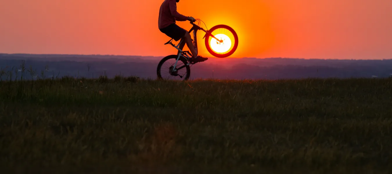 Sunset at the top of Misery Mountain, Peace River, AB.