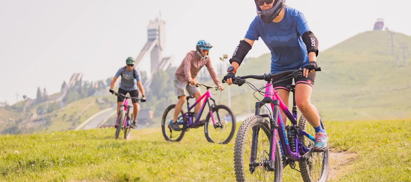 Biking at Winsport, Calgary, AB.