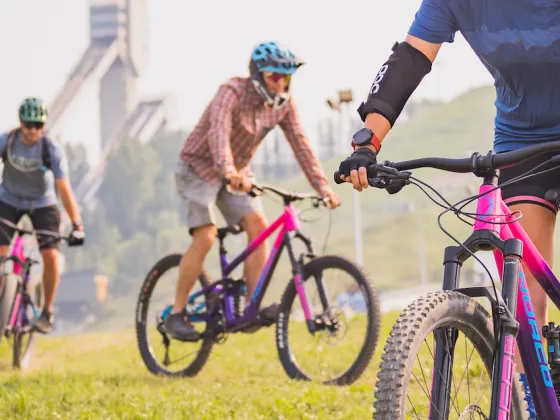 Biking at Winsport, Calgary, AB.