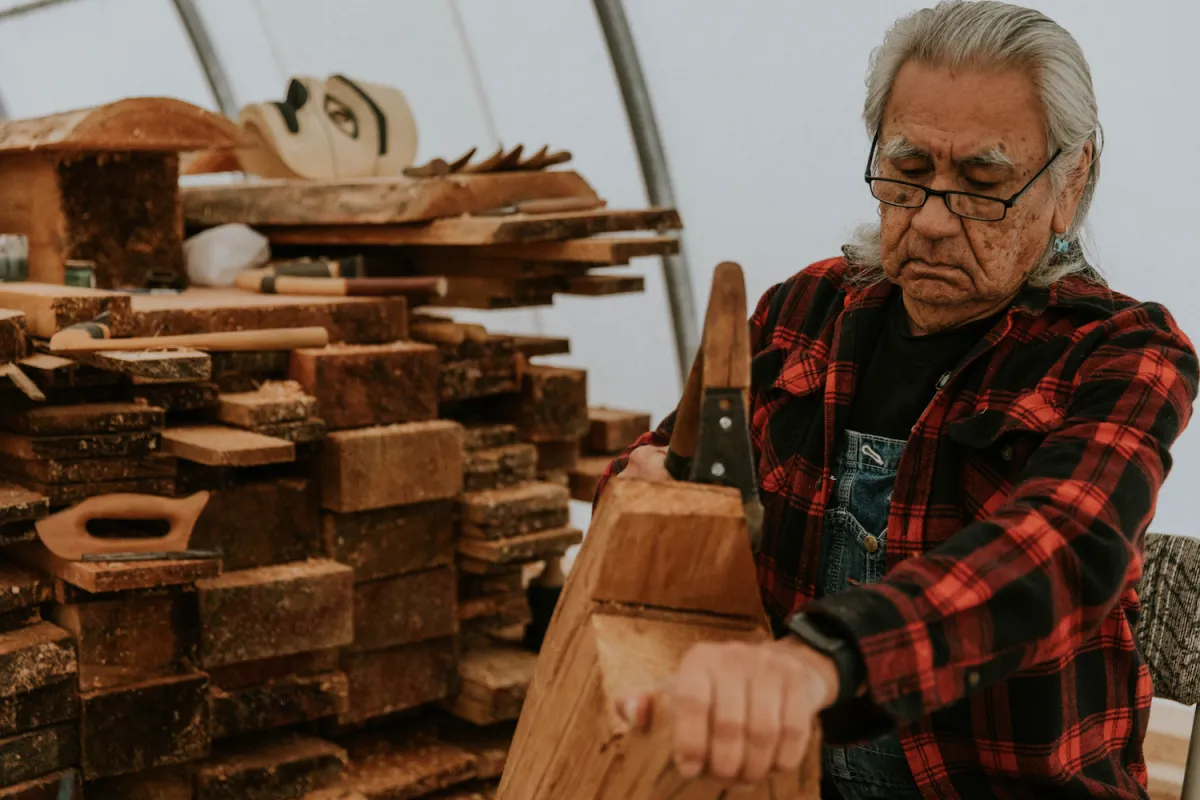 Tofino BC Tla-o-qui-aht First Nation naauu Joe David carver