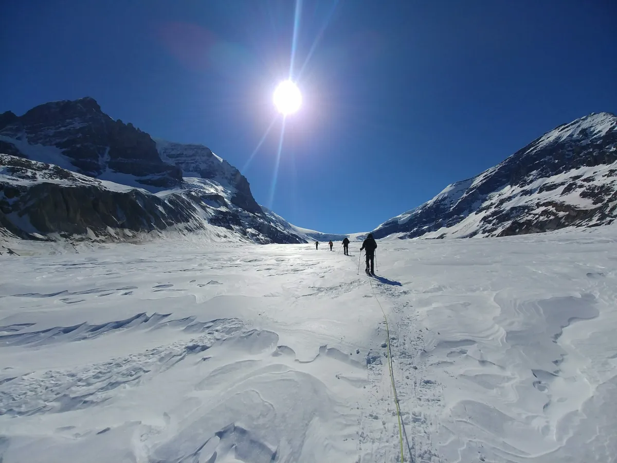 Ski touring Columbia Icefields Alberta Jeremy Derksen ZenSeekers