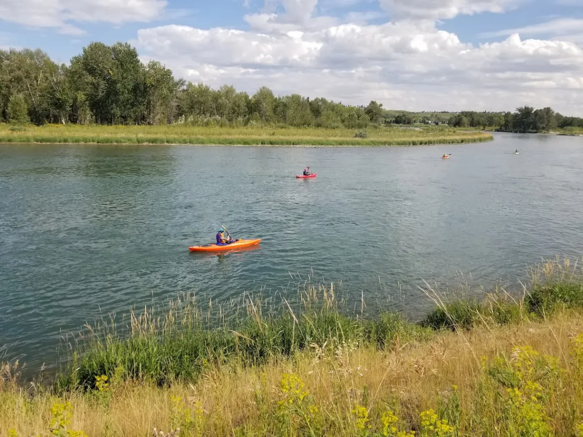 Paddling in Bowness Park