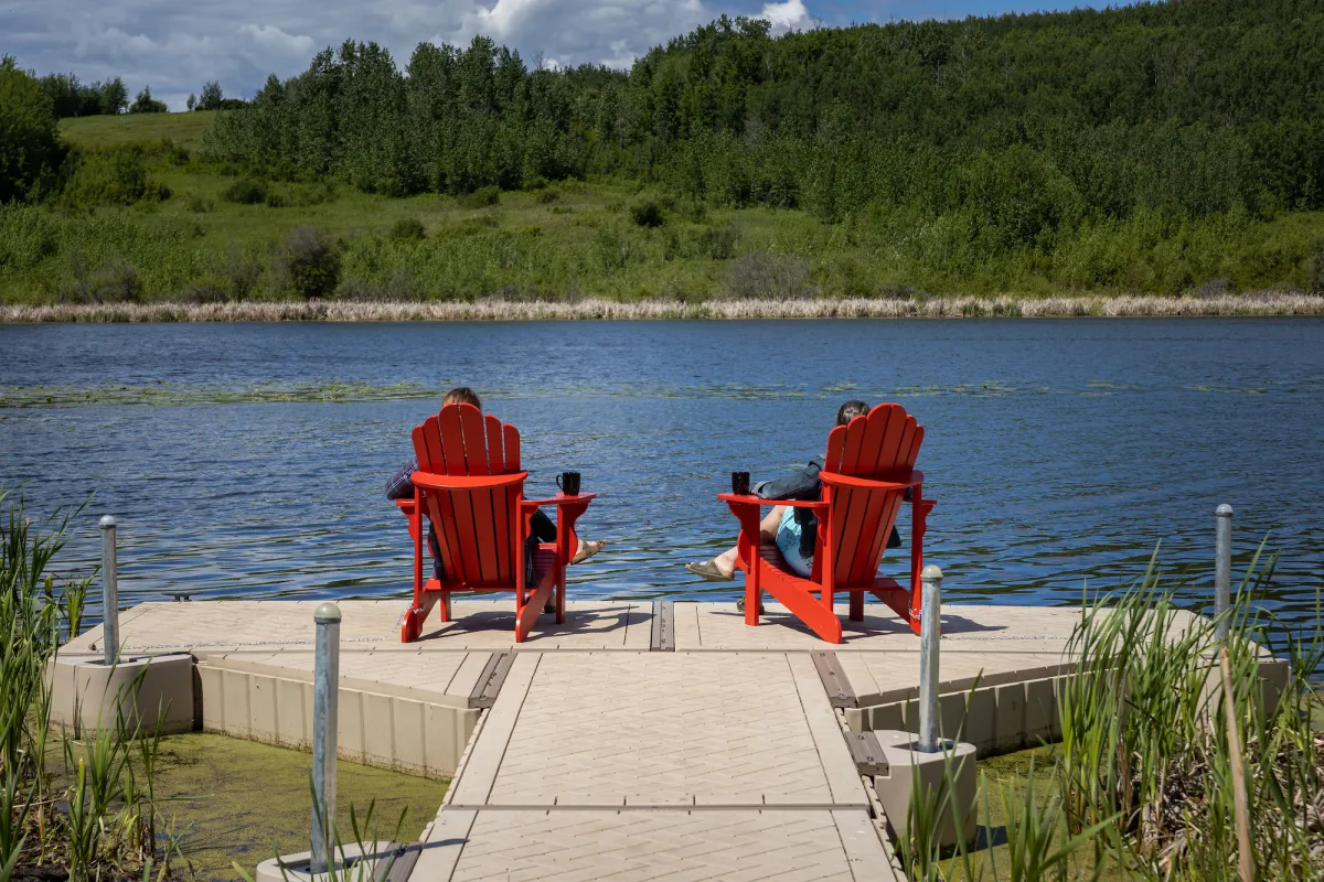 Dockside at Tawatinaw Valley Retreat Bed and Breakfast, near Athabasca, AB.