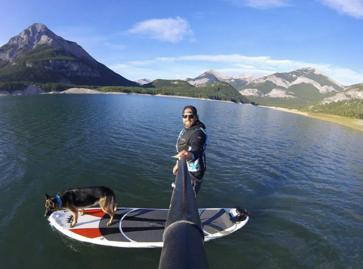 Barrier Lake paddleboarding