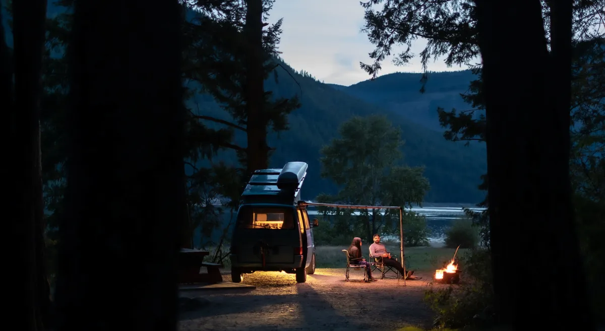 Camping at Syringa Provincial Park, BC.