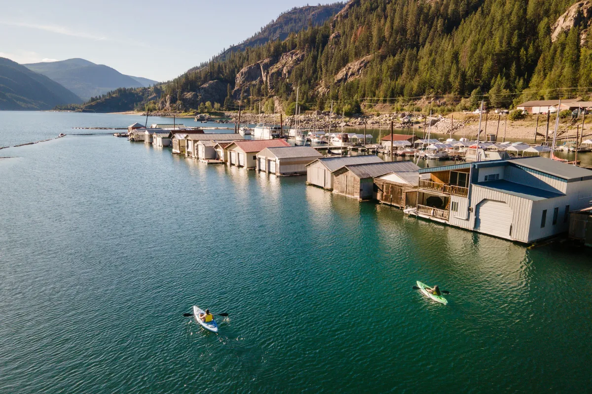 Kayaking Arrow Lake, BC. 