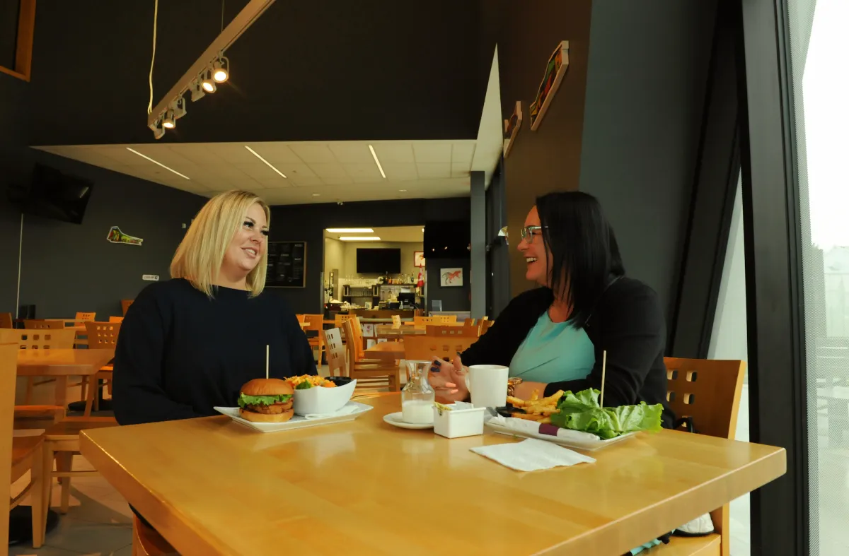 Lunch at Cafe on 43, Philip J. Currie Museum, County of Grande Prairie, AB.