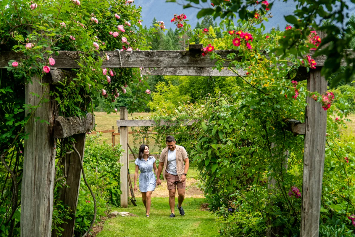 Gardens at Coleman Meadows Farm, Alberni Valley, BC.