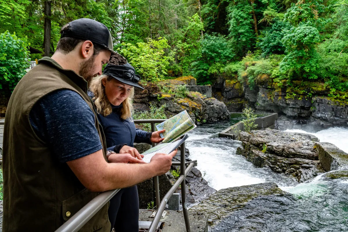 Exploring Stamp River Falls in Stamp River Provincial Park