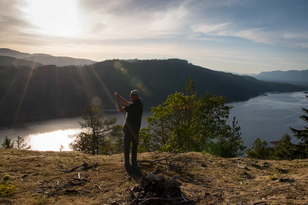 Enjoying alpine views in Port Alberni, BC.