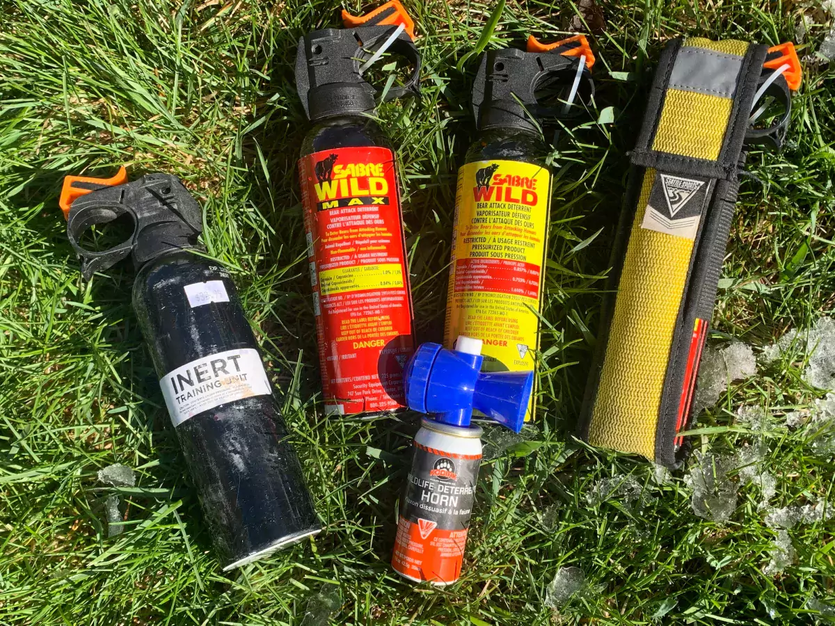 Selection of bear spray canisters