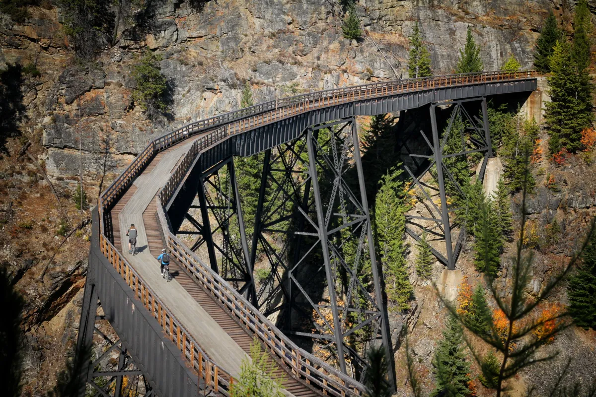 Biking in Myra Canyon