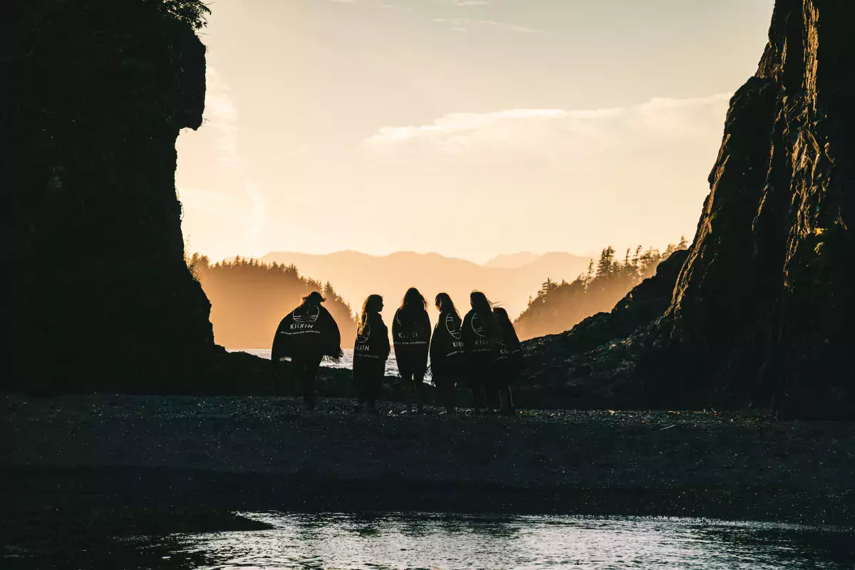 Kiixin Village sunset tour at Barclay Sound, Vancouver Island.