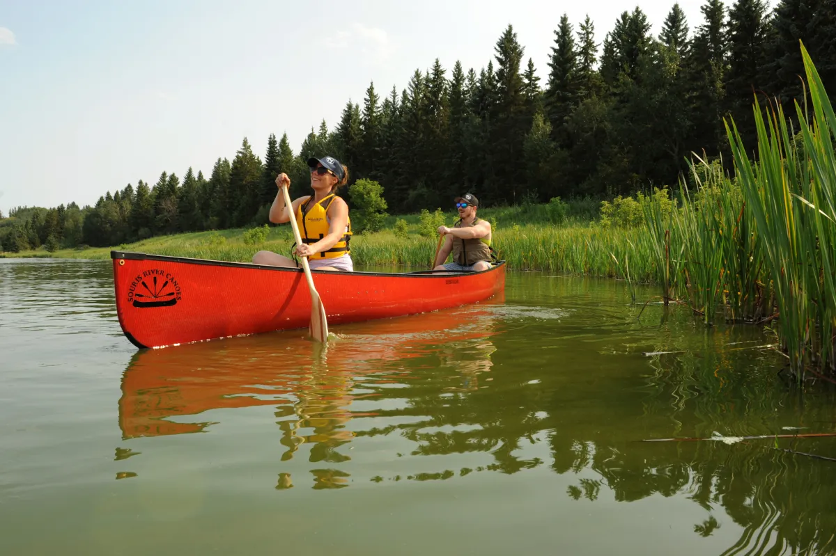 Paddling at Vermilion Provincial Park, Vermilion, AB.