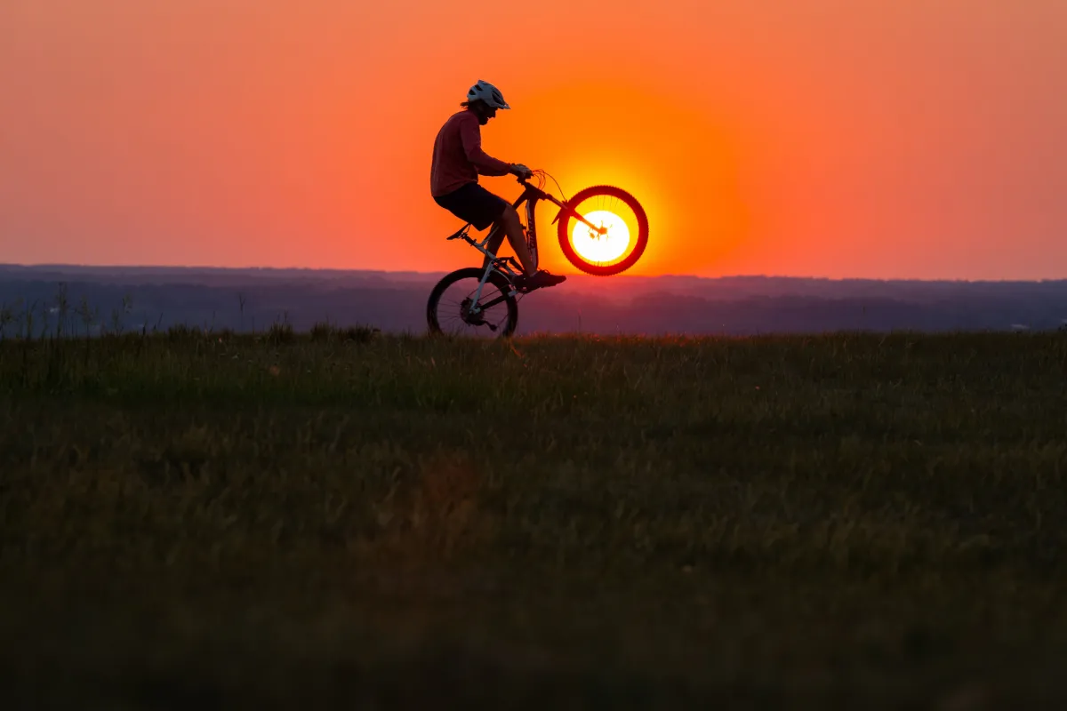 Sunset at the top of Misery Mountain, Peace River, AB.