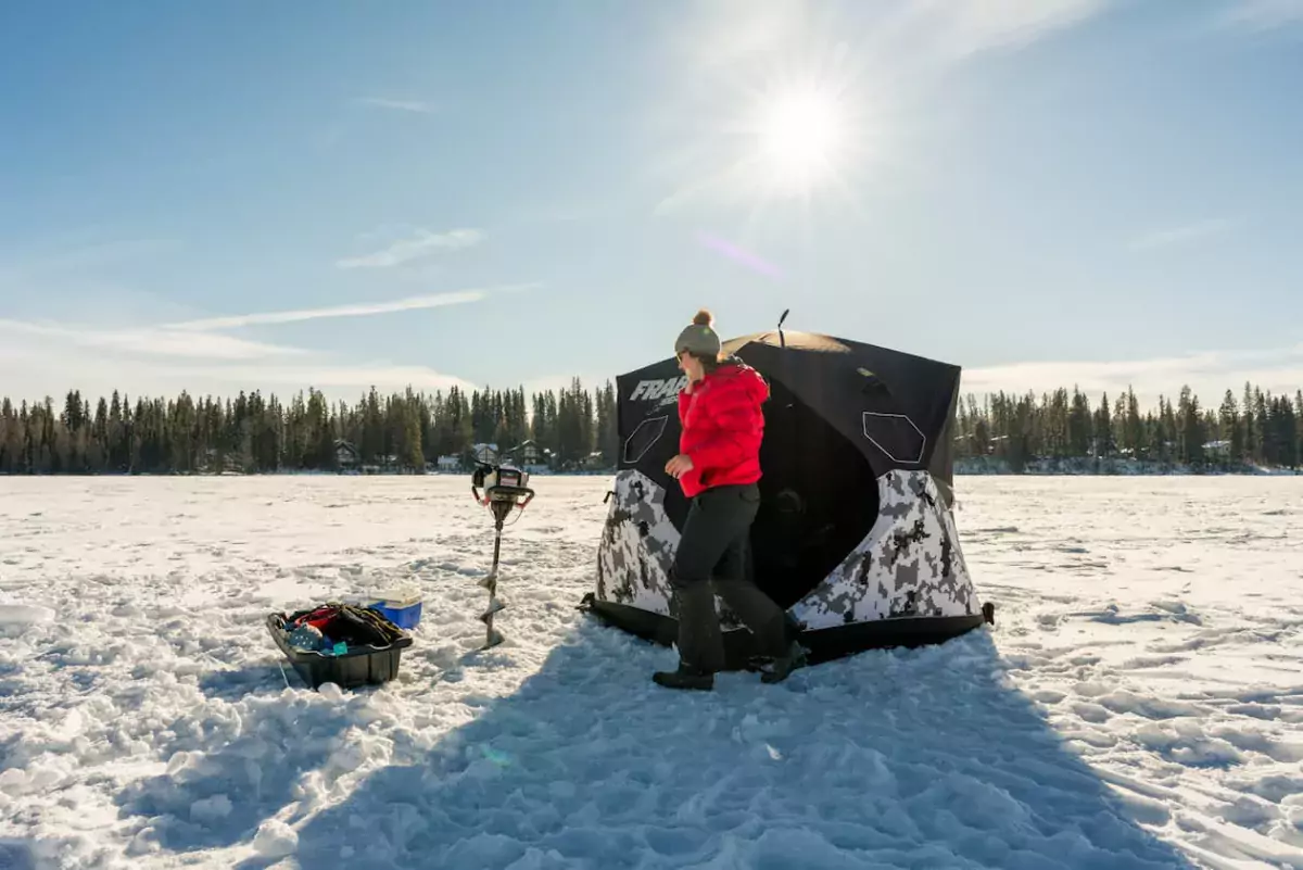 Rocky Mountain House Alberta Crimson Lake Ice Fishing ABWays2Winter