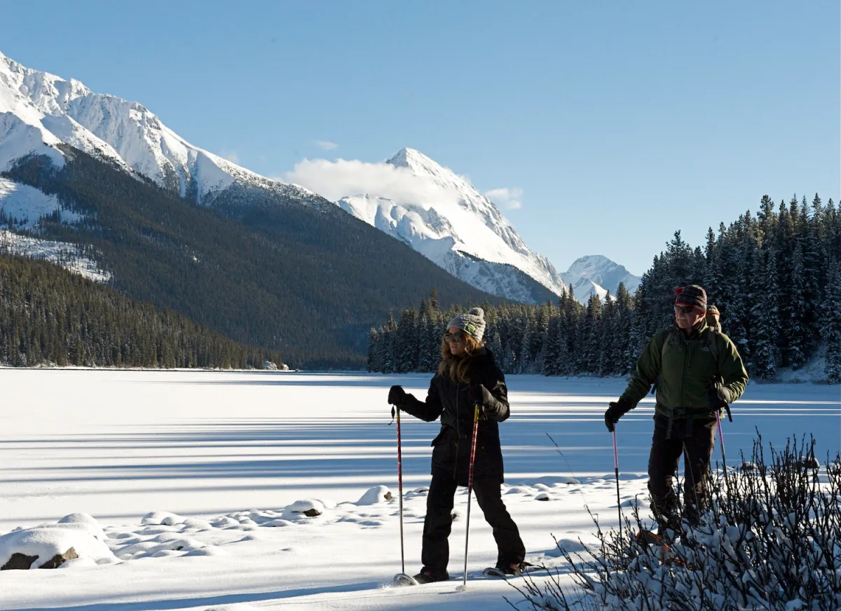 Snowshoe Maligne Lake Jasper Alberta Jeremy Derksen