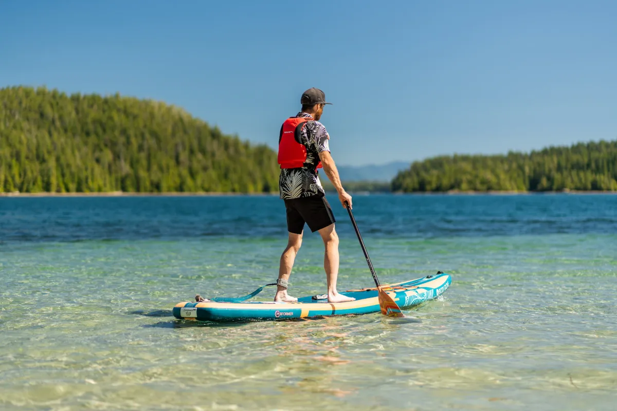 Secret Beach campground Vancouver Island BC SUP