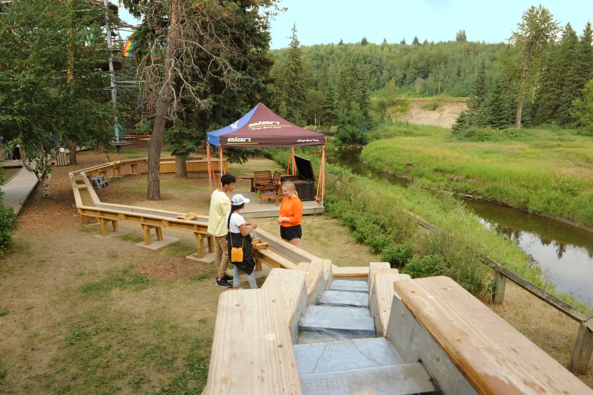 Panning at the Whitemud Creek Mining Co, Edmonton AB.