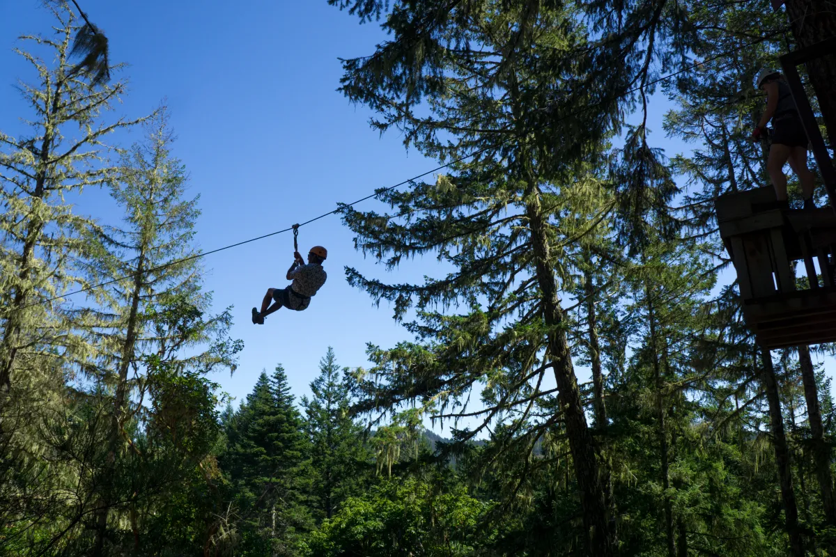 Ziplining in Sooke