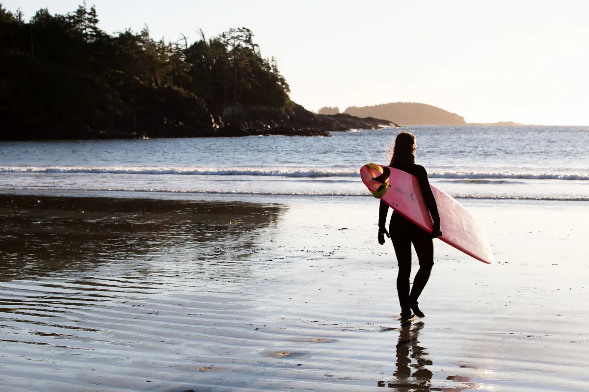 Surfing Tin Wis Resort, Tla-o-qui-aht First Nation, Tofino BC Kyler Vos