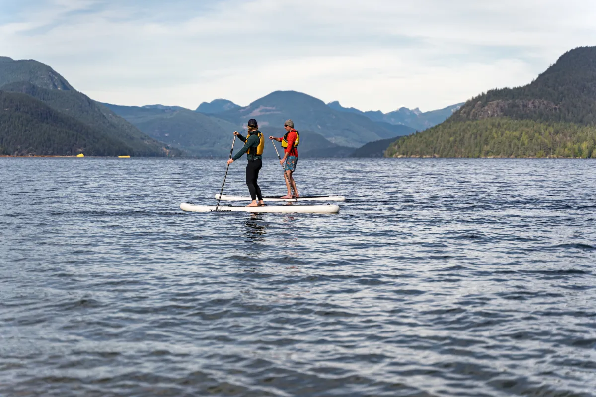 Paddlebaording on the Salish Sea, Tla'amin Nation, Sunshine Coast BC Chris Istace