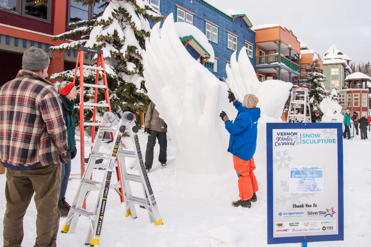 Vernon BC Vernon Winter Carnival snow sculpture Madeline Williams