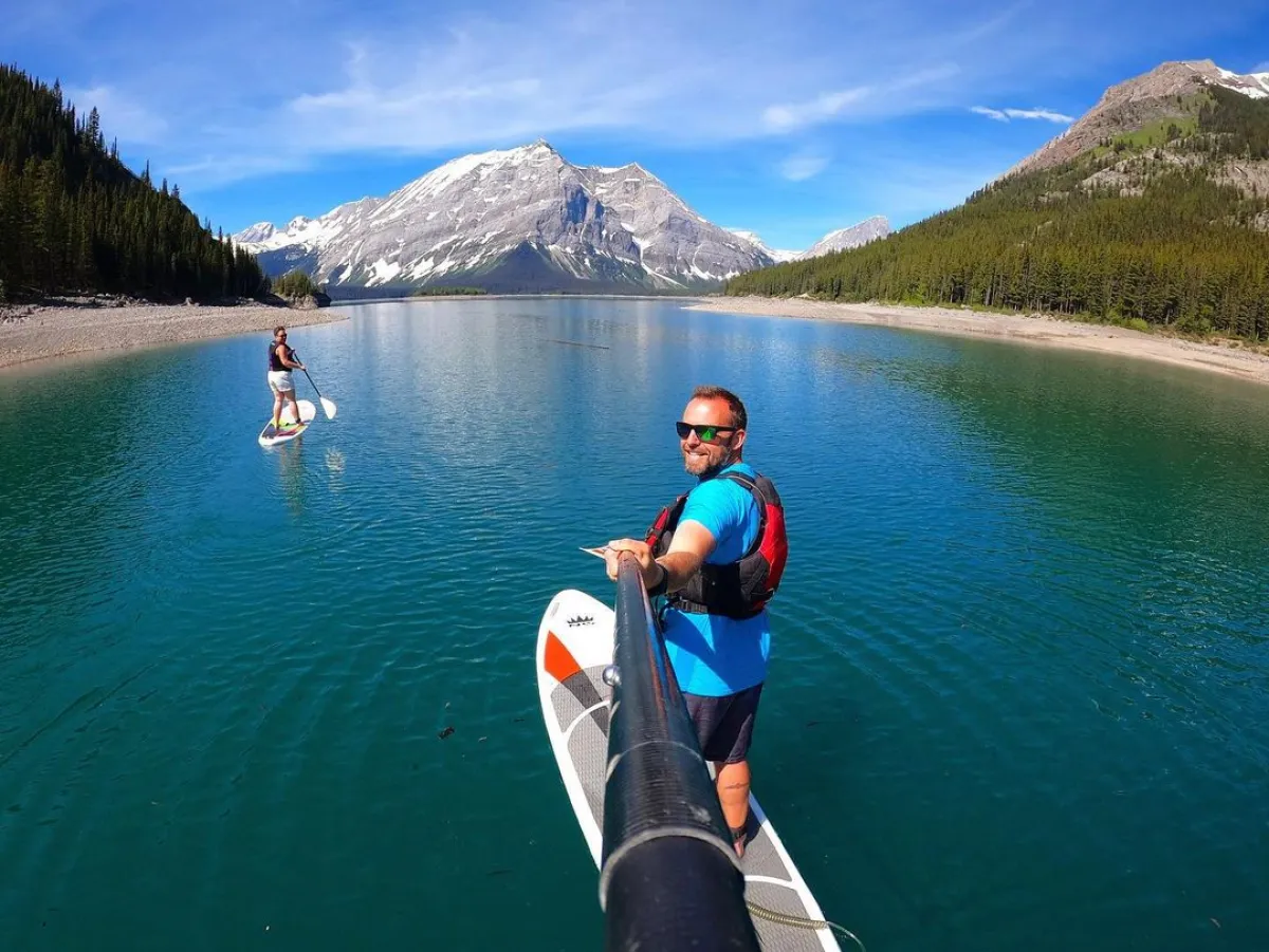 Paddleboard Kananaskis Lake warm summer weather Tyler Dixon #SeekersAmbassador