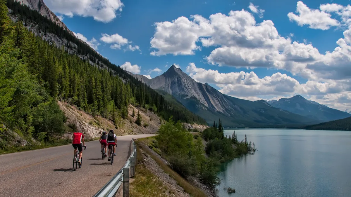 Biking in Medicine Lake