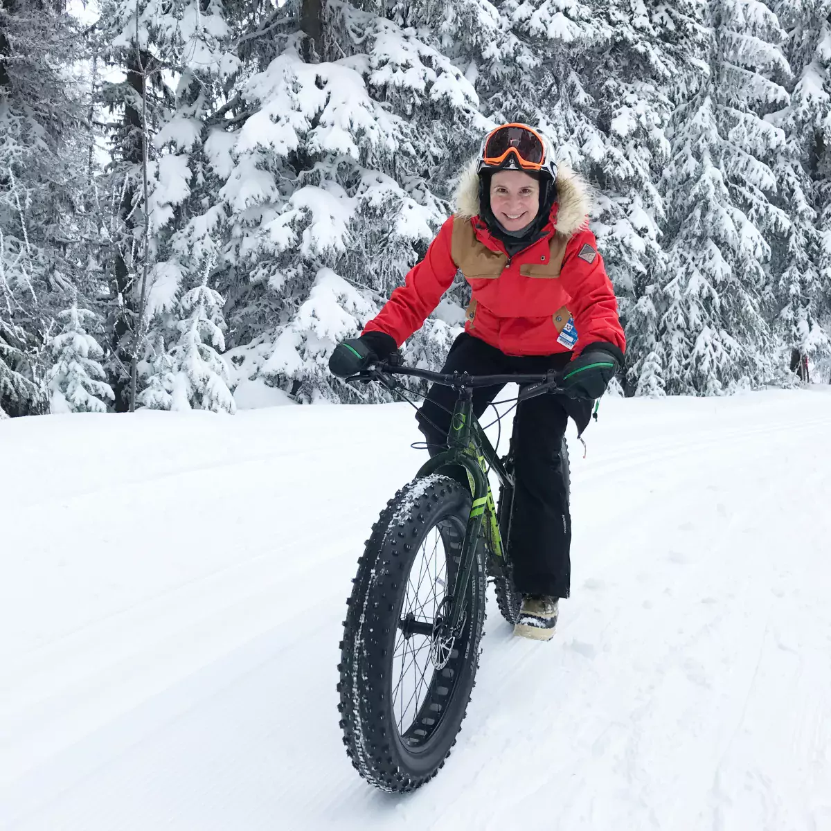 Trying out a fat bike for the first time