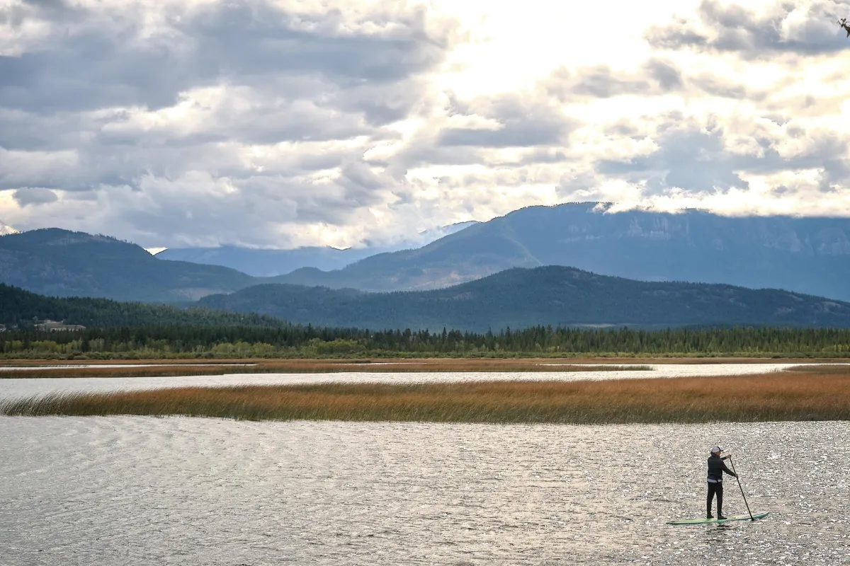 Paddleboarding the Columbia River on Ktunaxa land