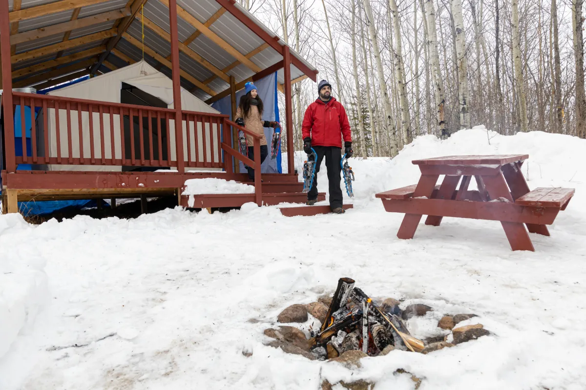 Hideaway Adventure Grounds Lac la Biche Region trapper's tent