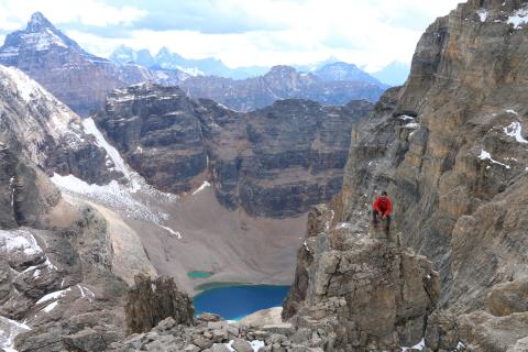 A view of Abbott Pass hike on the Alberta British Columbia boarder known as the Continental Divide
