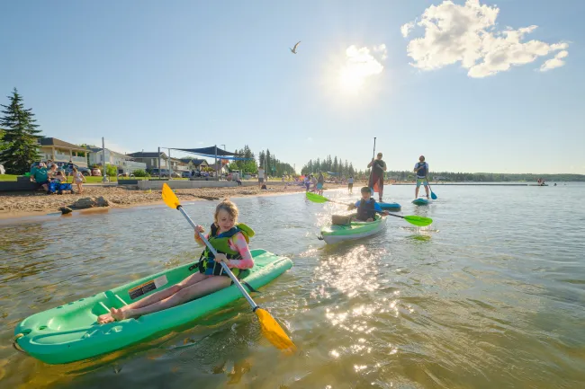 Kayaking and paddleboarding on Cold Lake