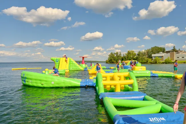 Cold Lake Aqua Rush experience on Kinosoo Beach