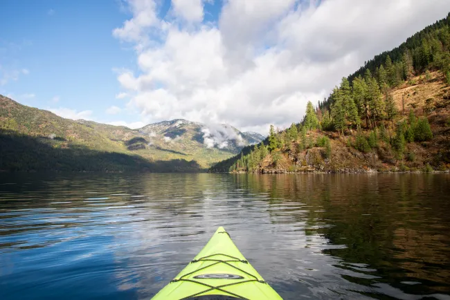 kayak on Christina Lake BC