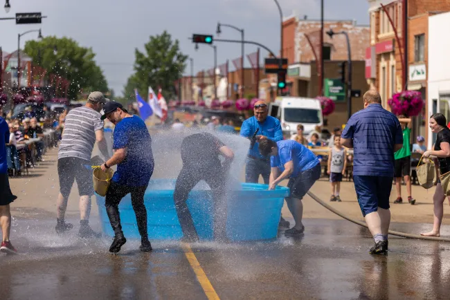 taste of Vermilion Alberta bucket brigade