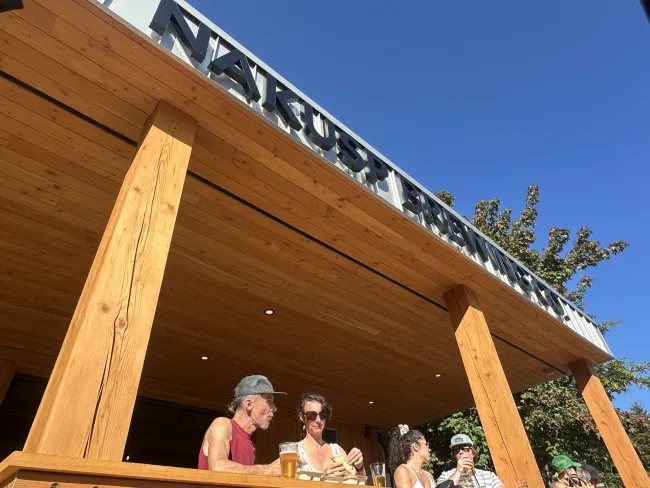 Naksup Brewery patio in Nakusp BC