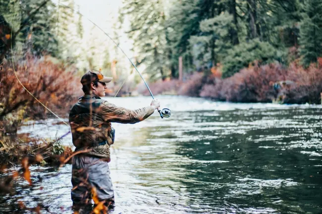 Fishing in an Alberta river