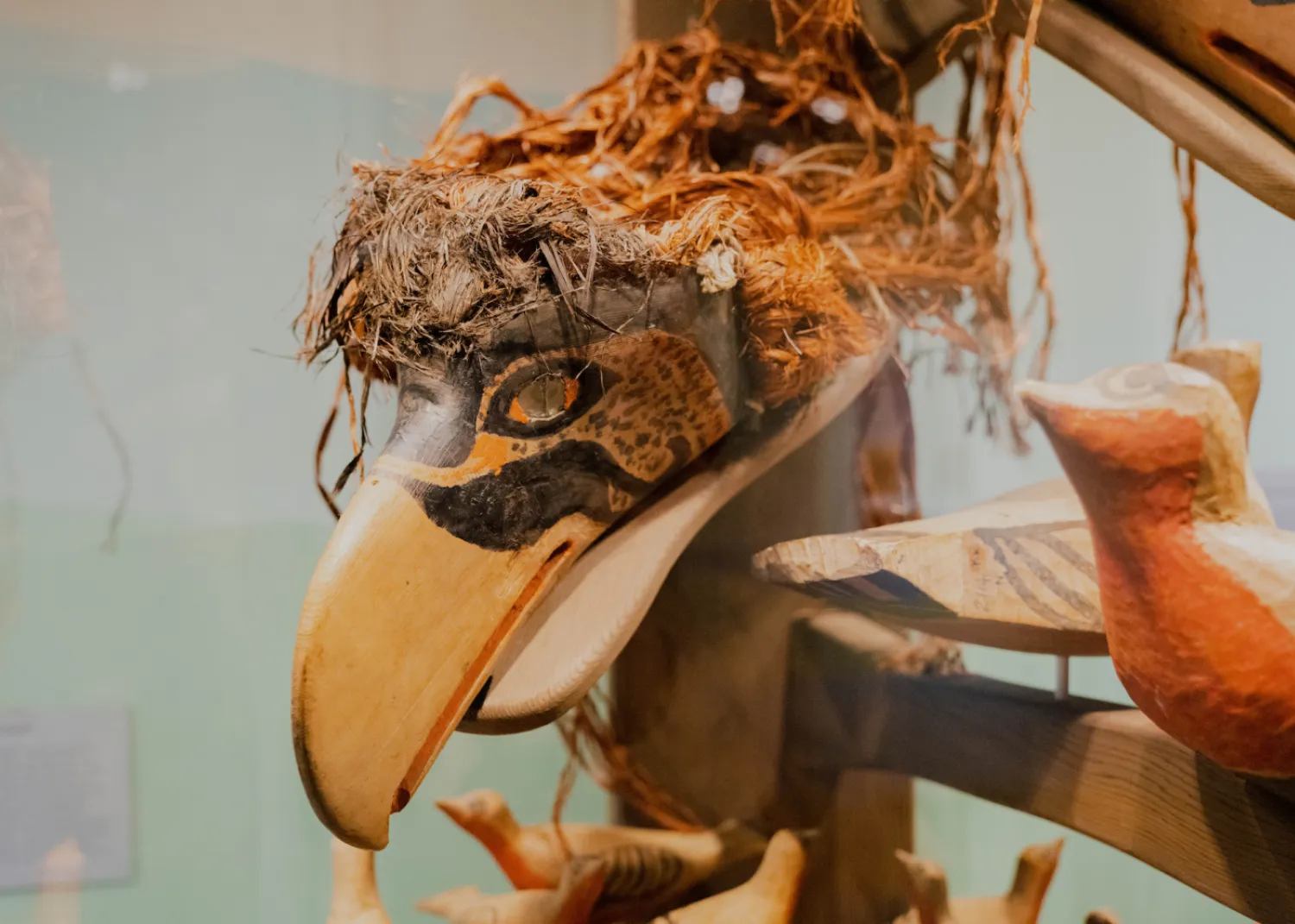 Huu-ay-aht mask at Kiixin Tours Vancouver Island BC