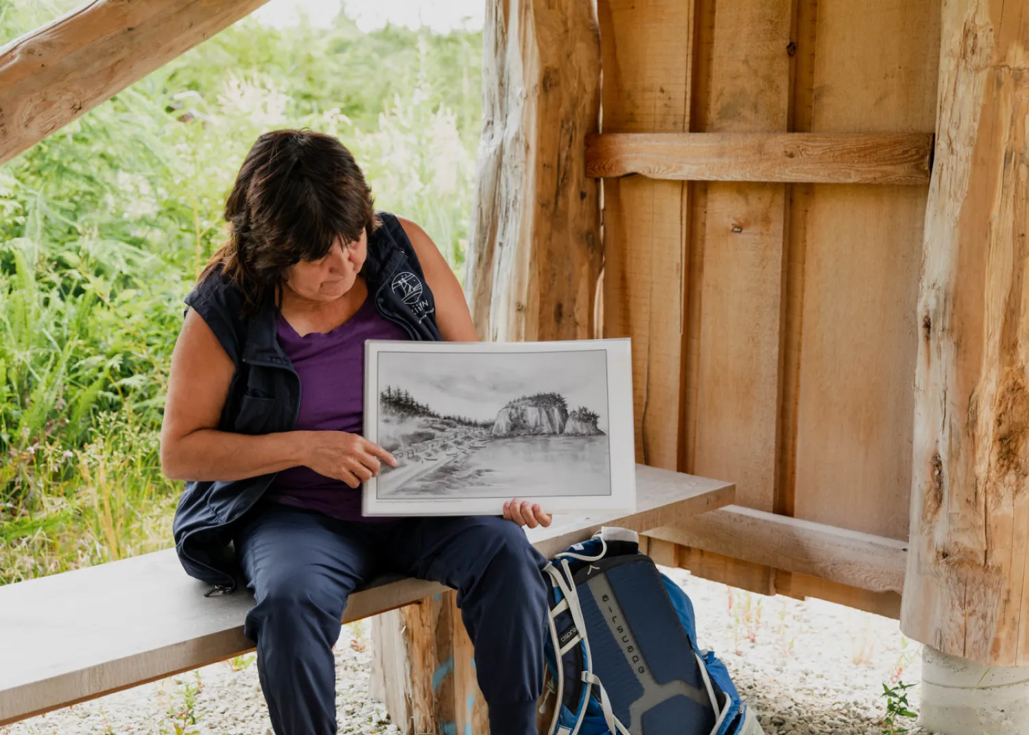 Kiixin Village architectural details Vancouver Island BC