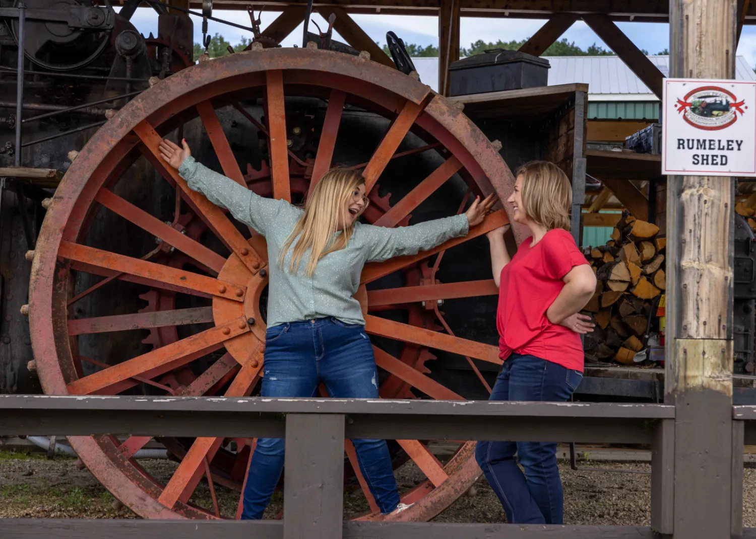 An old cart wheel in Beaverlodge