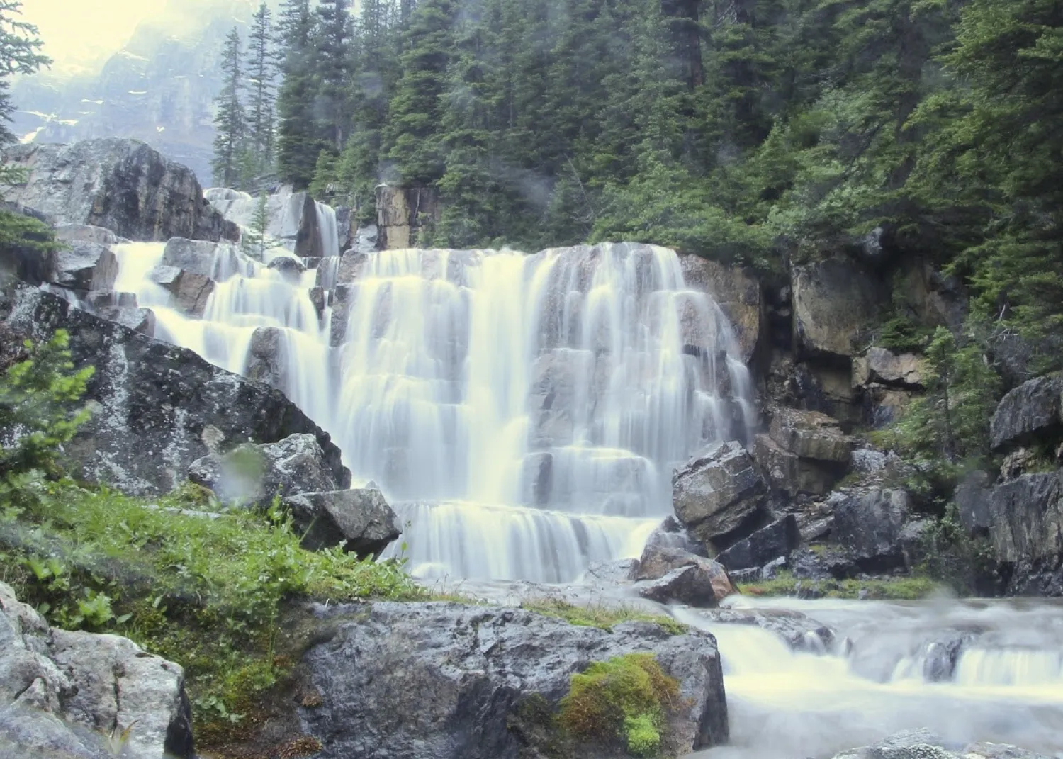 Giant Steps Waterfalls in Banff National Park